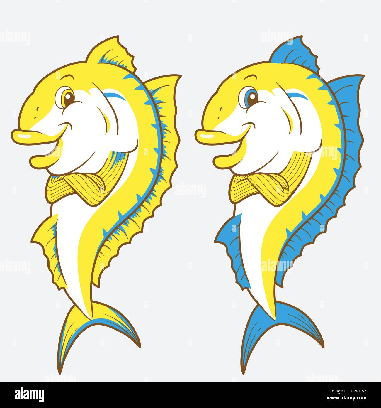 Jack Fish cartoon Stock Vektor