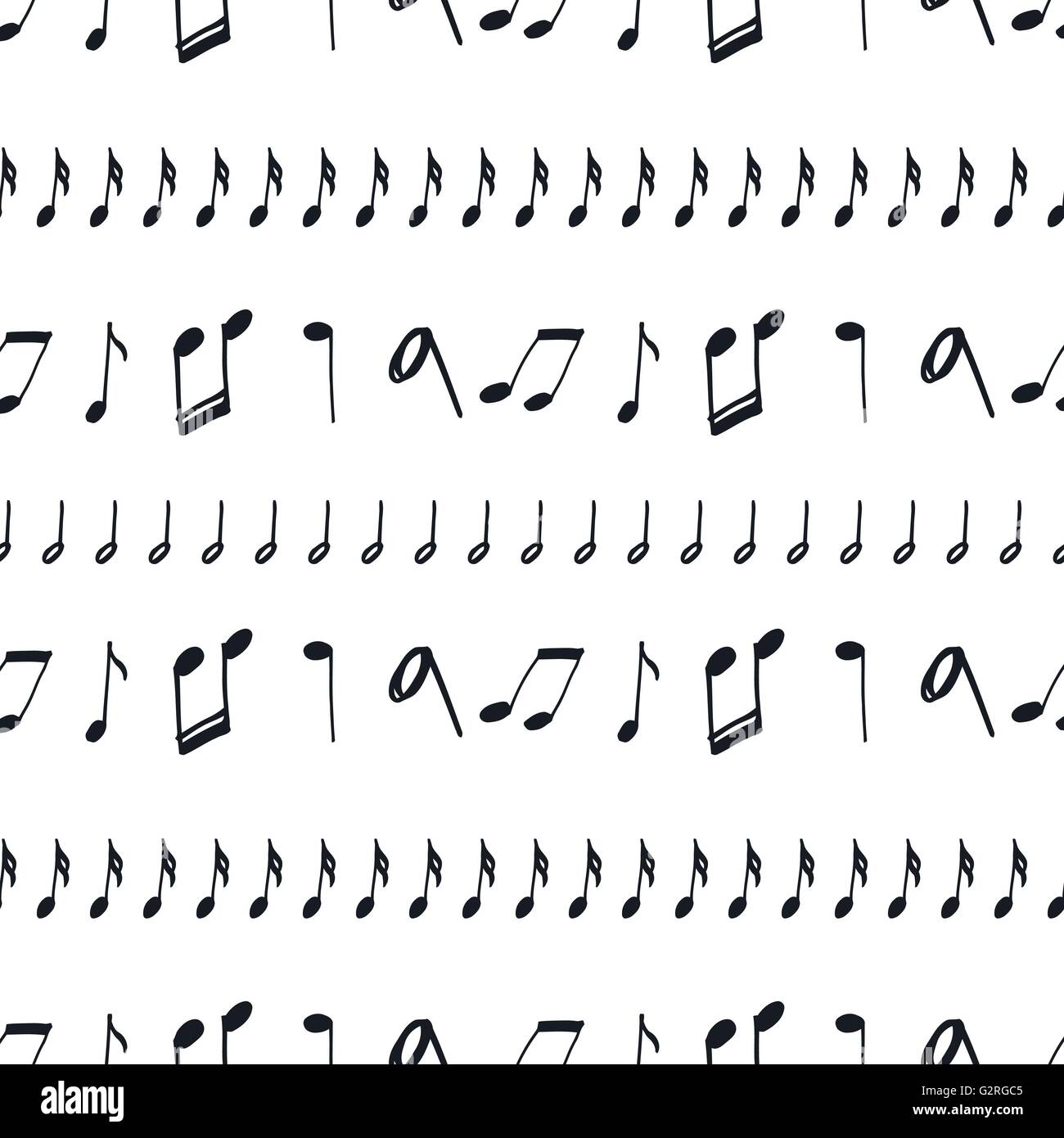 Nahtlose Muster mit Noten Stock Vektor