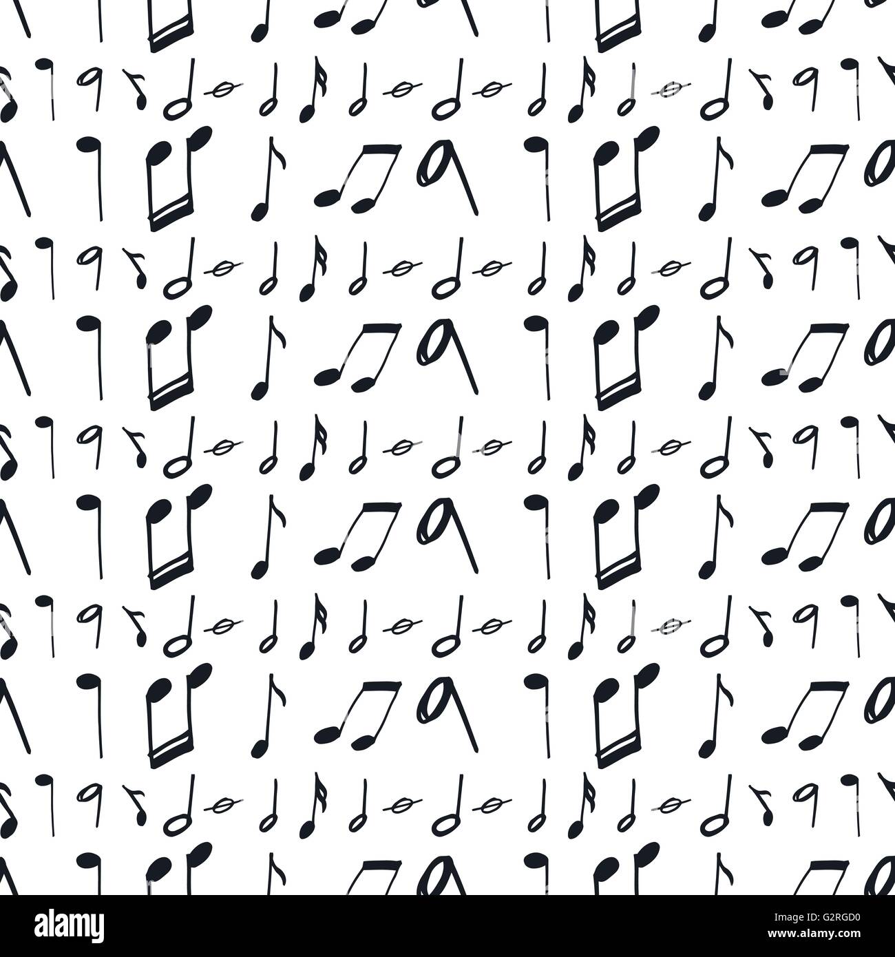 Nahtlose Muster mit Noten Stock Vektor