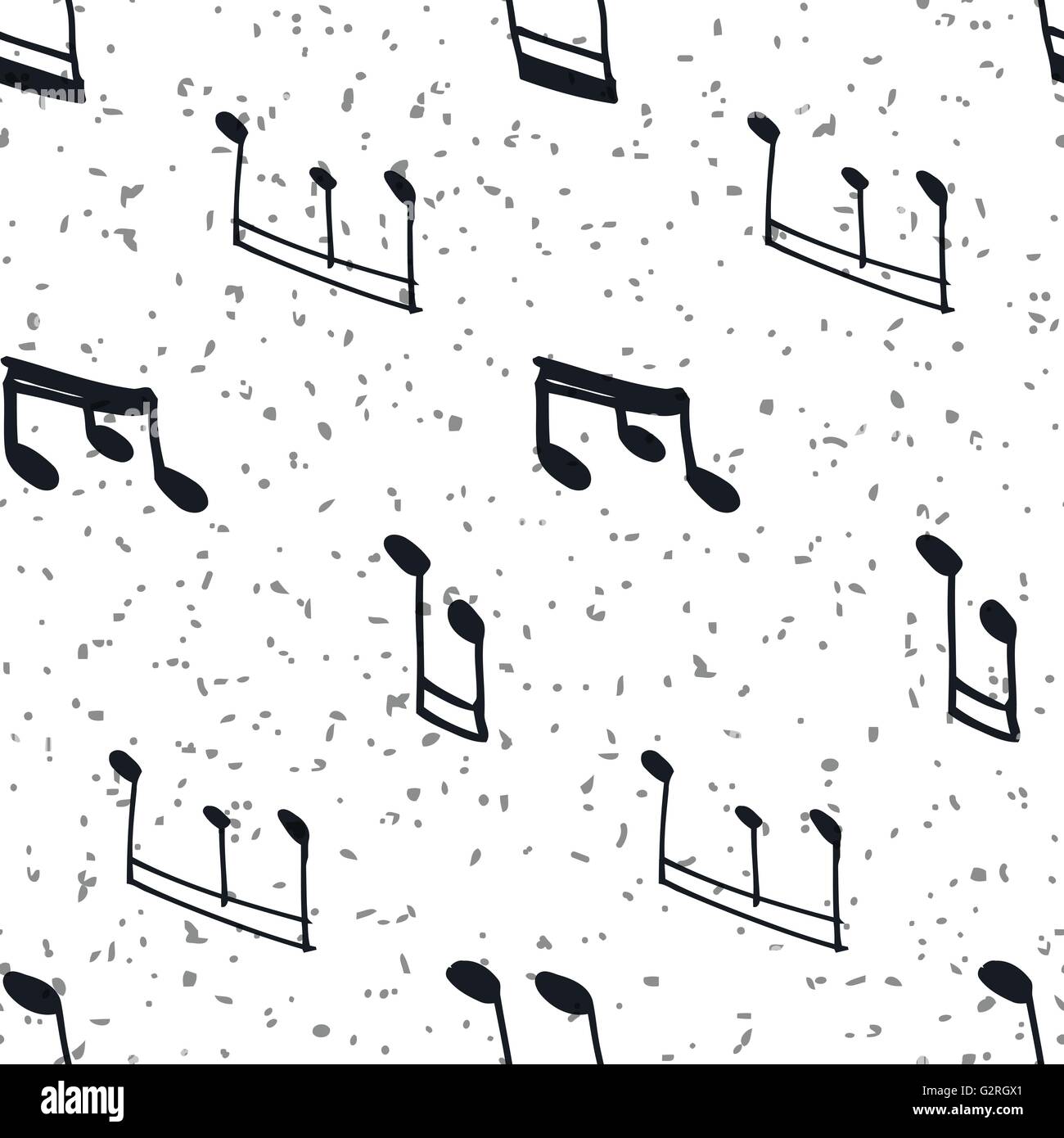 Nahtlose Muster mit Noten Stock Vektor