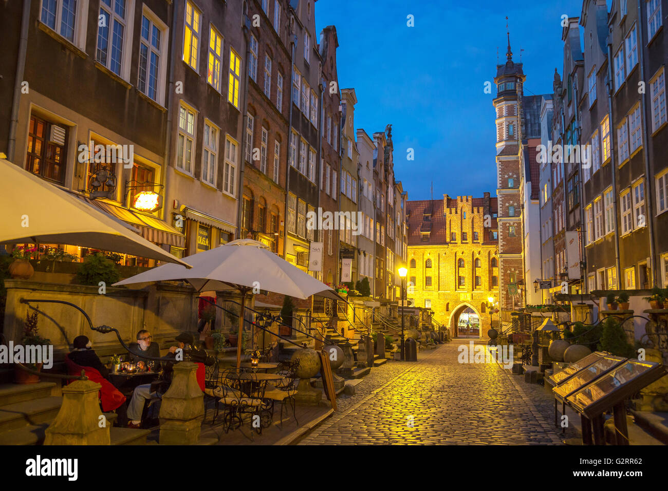 Danzig, Polen, Mariengasse (Ulica Mariacka) in Glowne Miasto Stockfoto