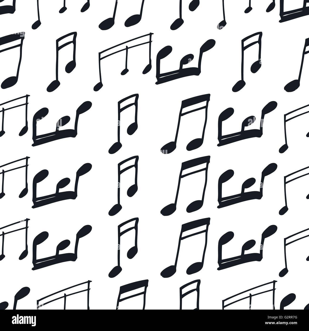 Nahtlose Muster mit Noten Stock Vektor