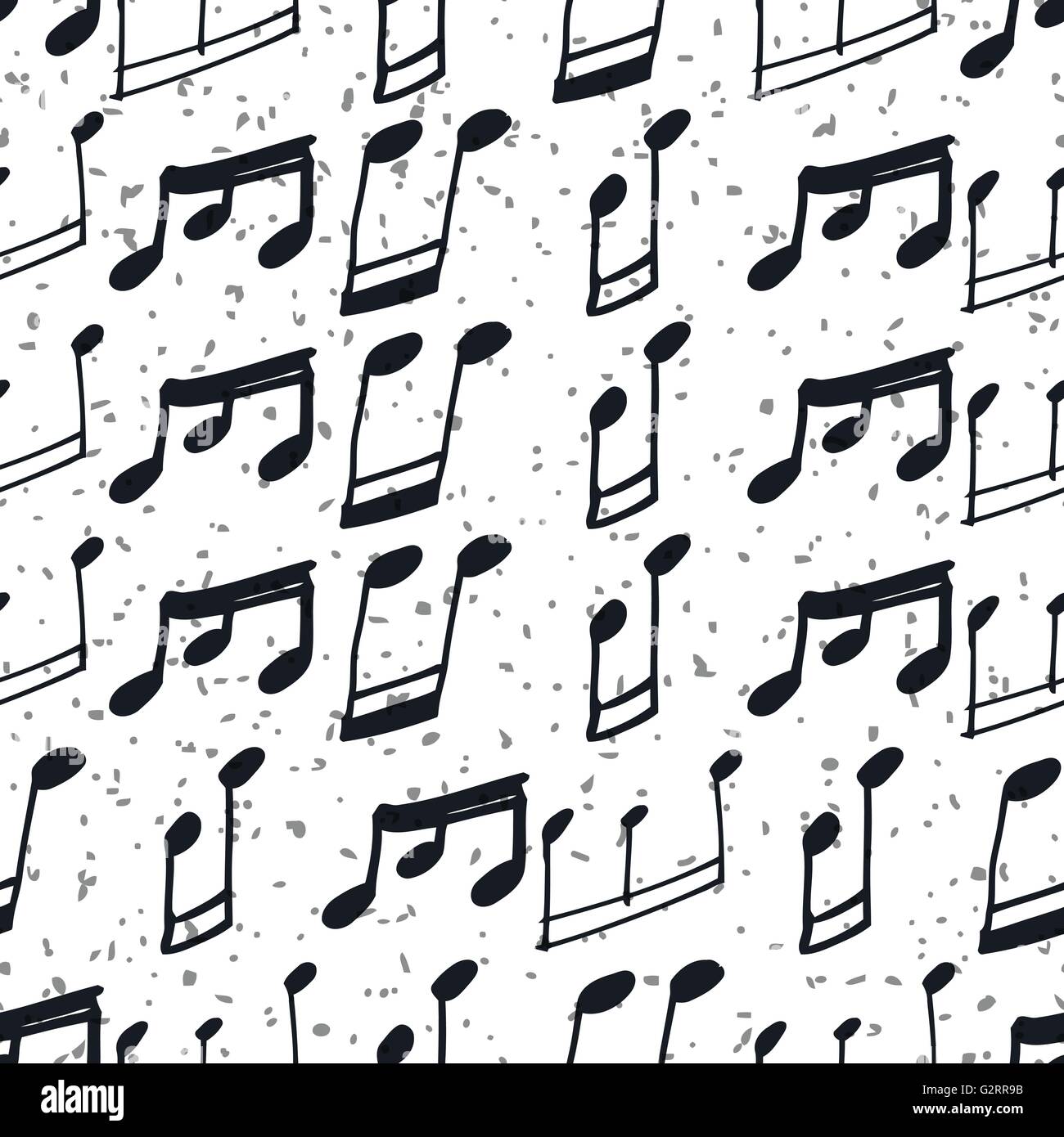 Nahtlose Muster mit Noten Stock Vektor