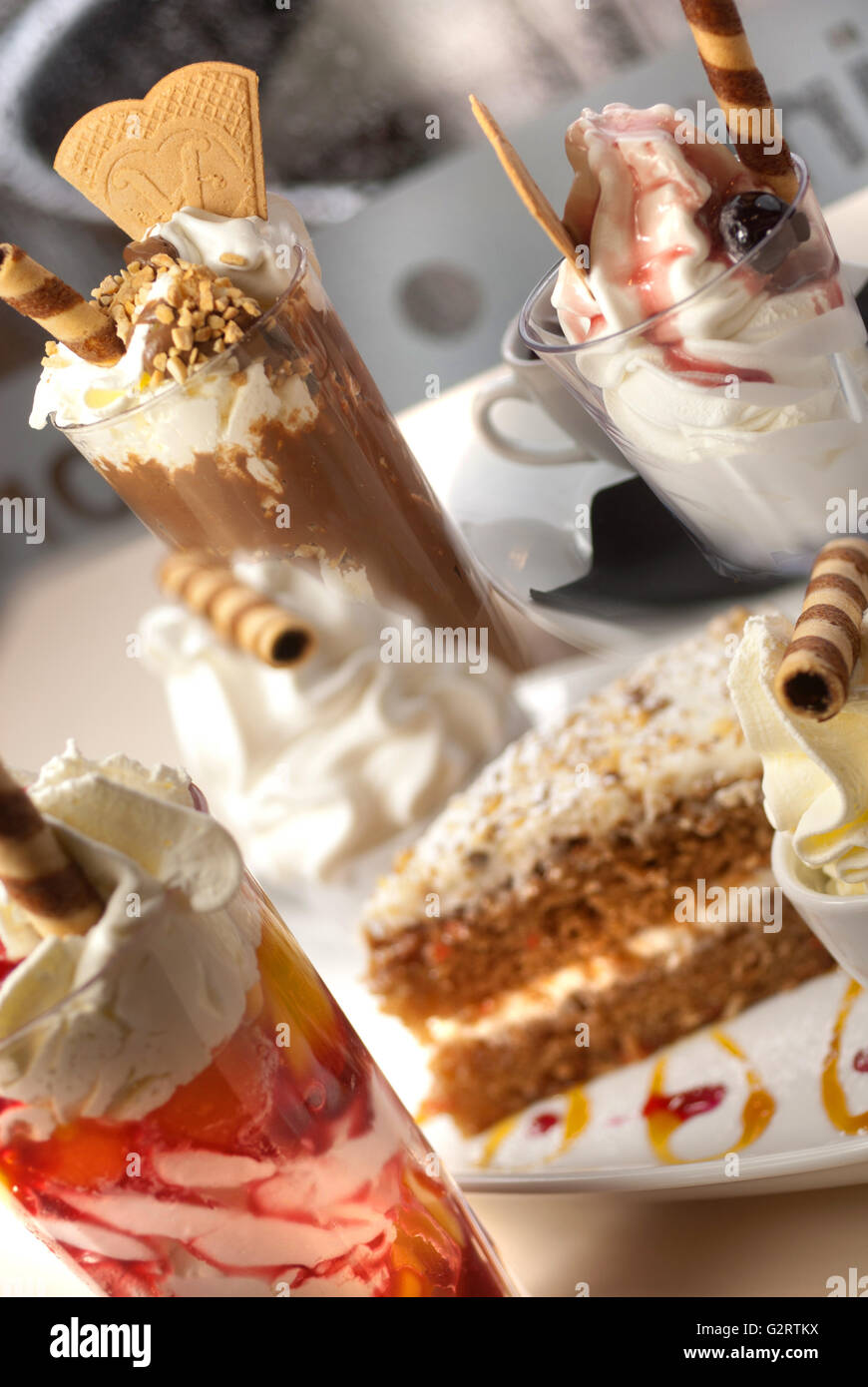 Eisbecher Stockfoto