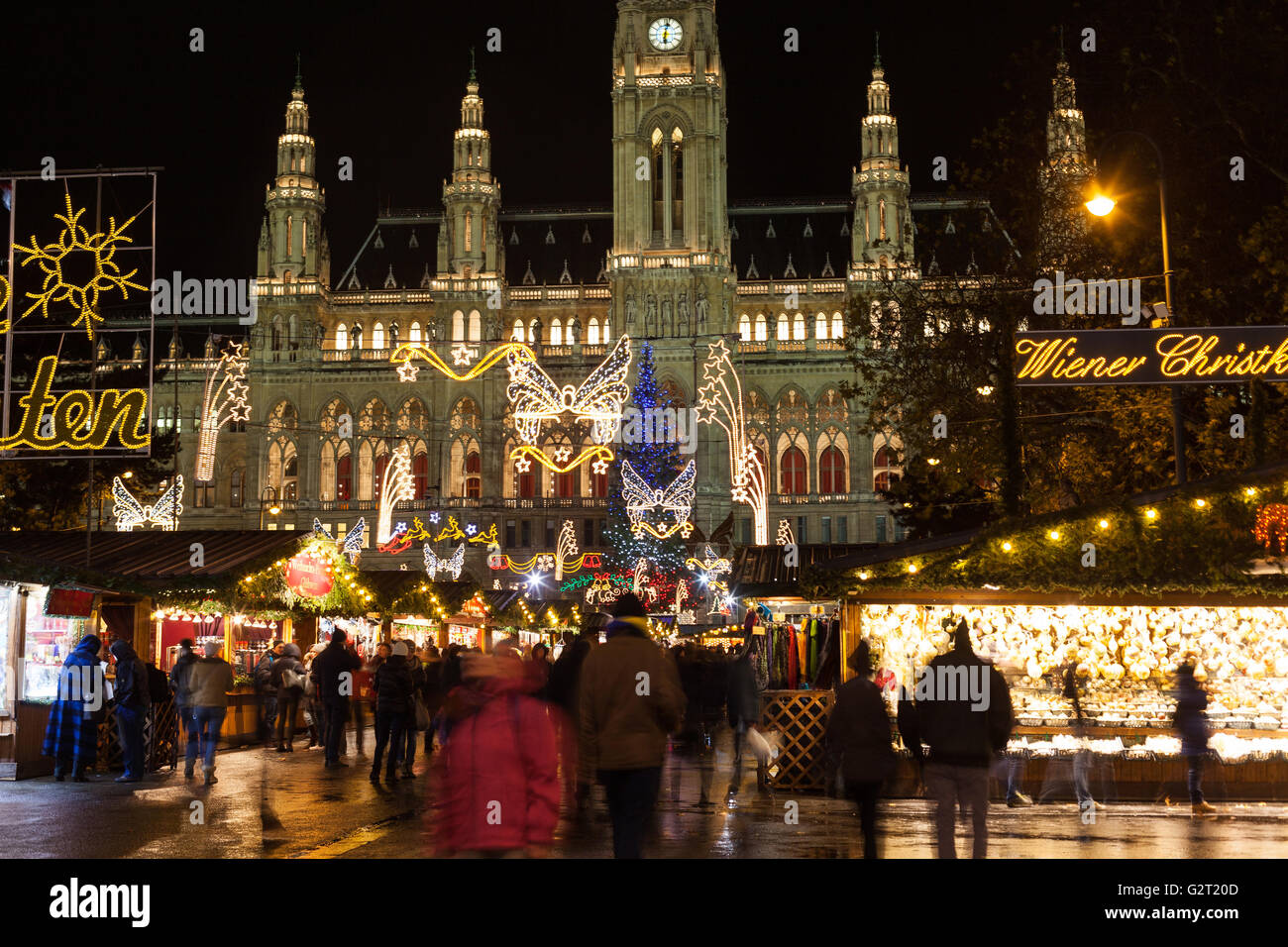 Traditioneller Weihnachtsmarkt in Wien Stockfoto