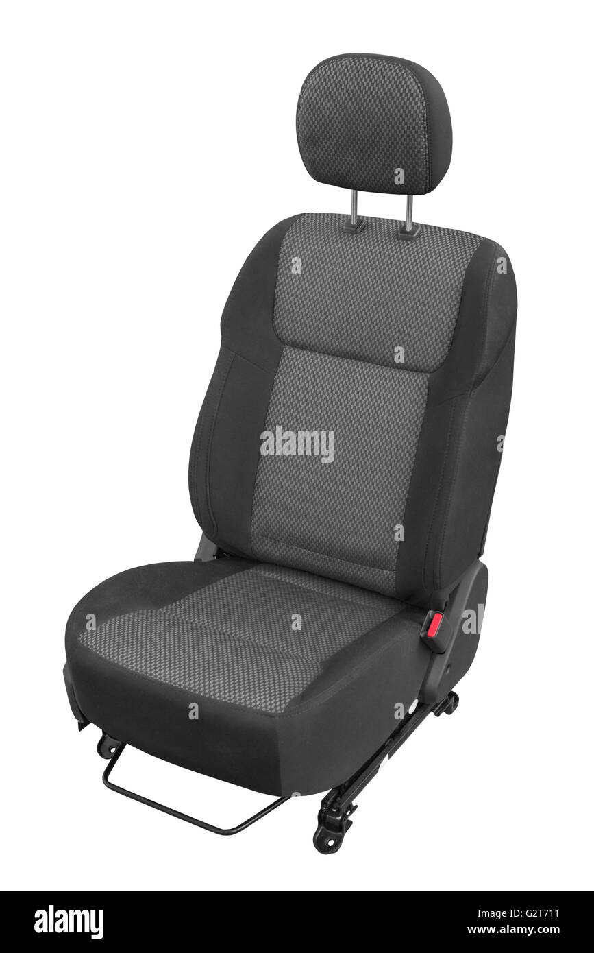 Autositz auf weißem Hintergrund Stockfoto