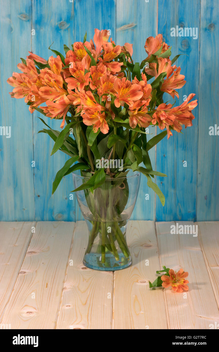 Blumenstrauß wunderschöne alstroemeria Stockfoto