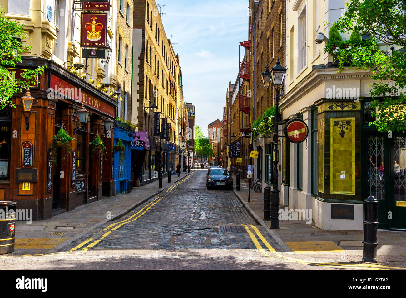 Straßen im Stadtteil Soho in London, Großbritannien Stockfoto