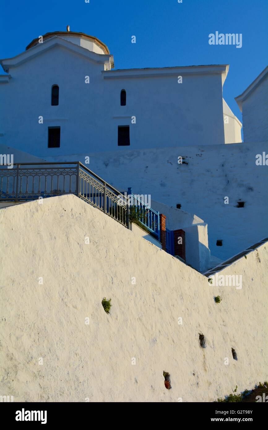 Die Kirche Panagia Tou Pyrgou in Skopelos-Stadt, Skopelos, Griechenland Stockfoto