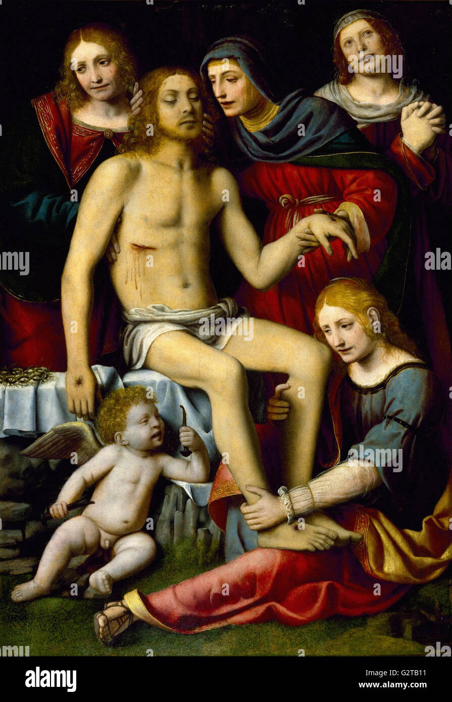 Bernardino Luini - Wehklage über dem toten Christ- Stockfoto