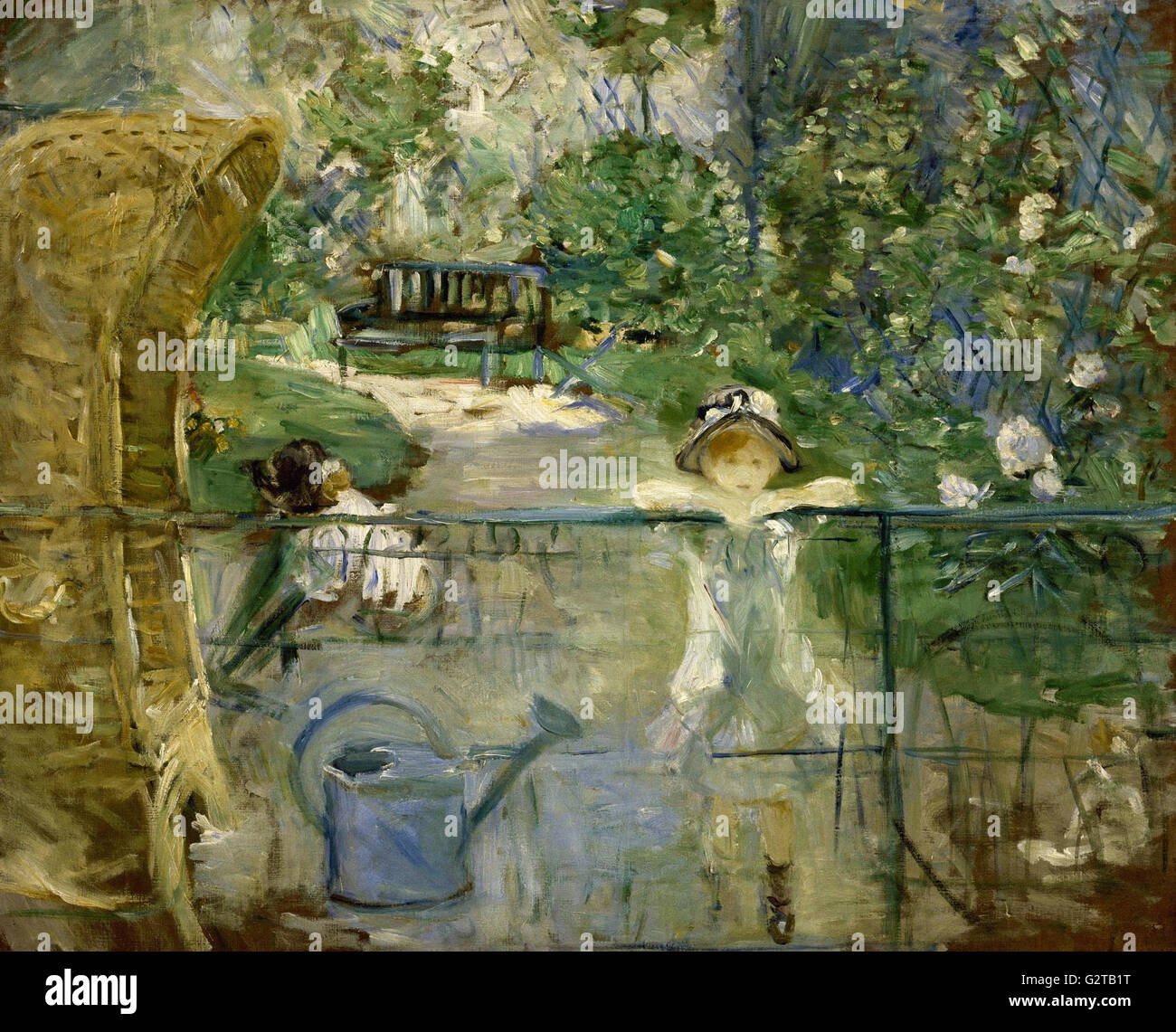 Berthe Morisot - Korb-Stuhl- Stockfoto