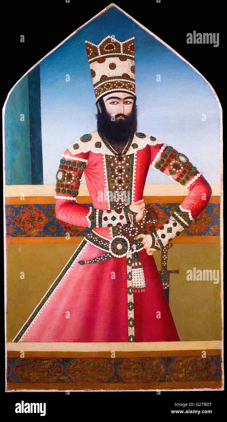 Unbekannt, Iran, Anfang des 19. Jahrhunderts - Porträt von Hasan ' Ali Mirza Shuja al-Saltana - Stockfoto