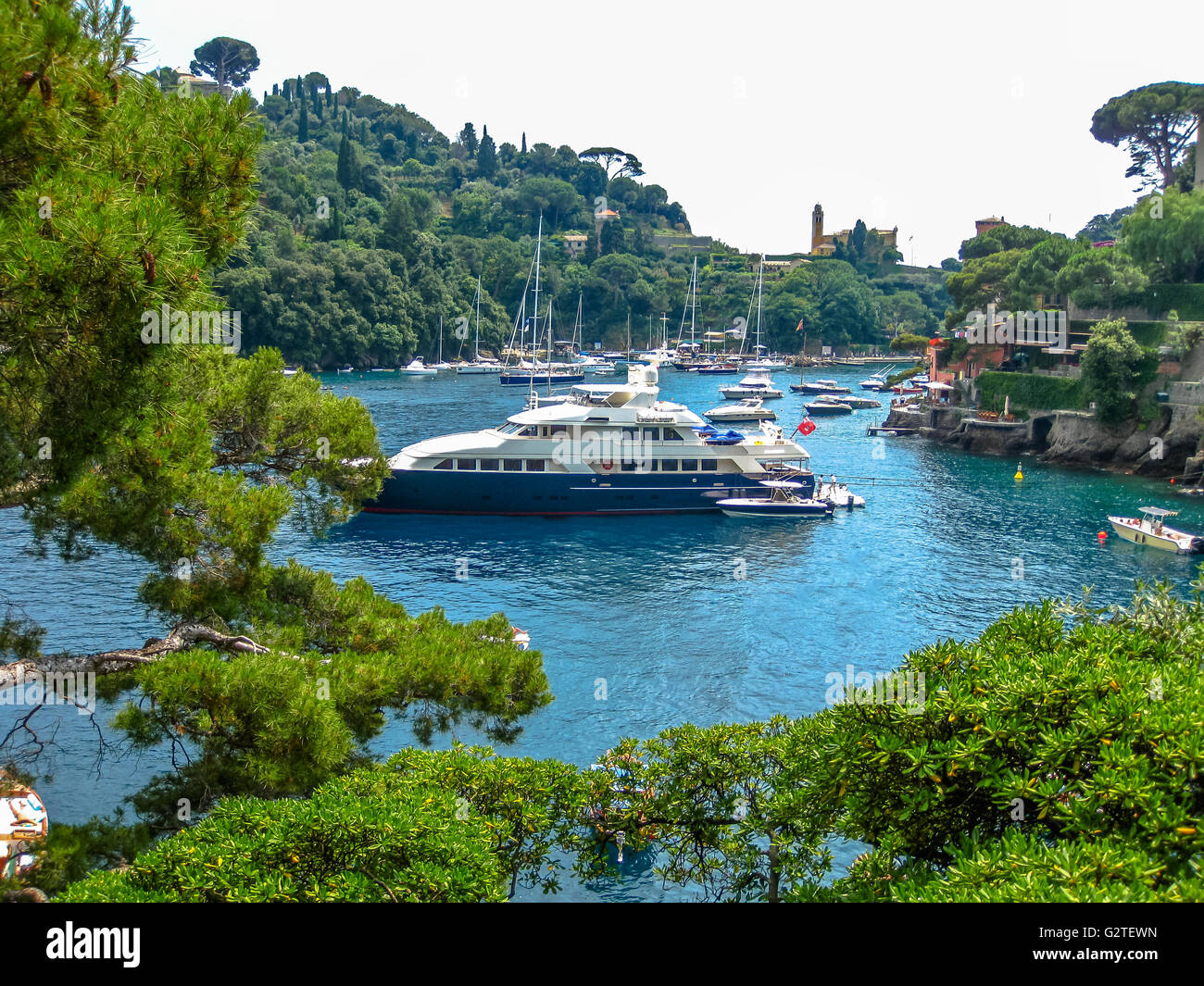 Portofino-Luxus-yacht Stockfoto