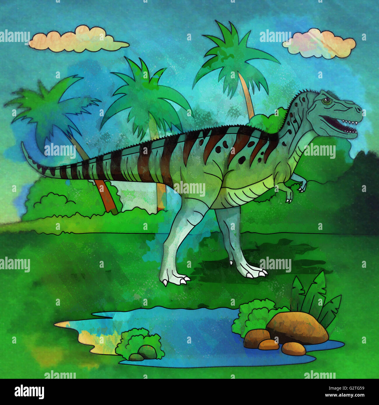Illustration of allosaurus -Fotos und -Bildmaterial in hoher Auflösung