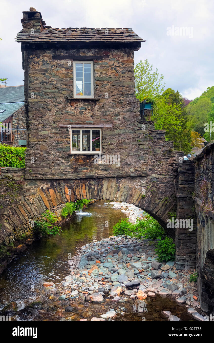 Ambleside, Brückenhaus, Lake District, Cumbria, England, UK Stockfoto