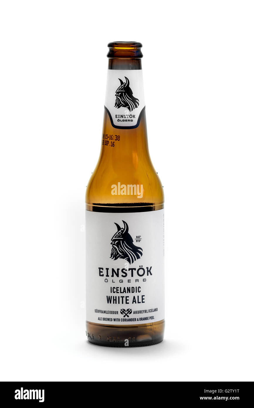 Einstok isländische White Ale gebraut mit Koriander und Orangenschale Stockfoto