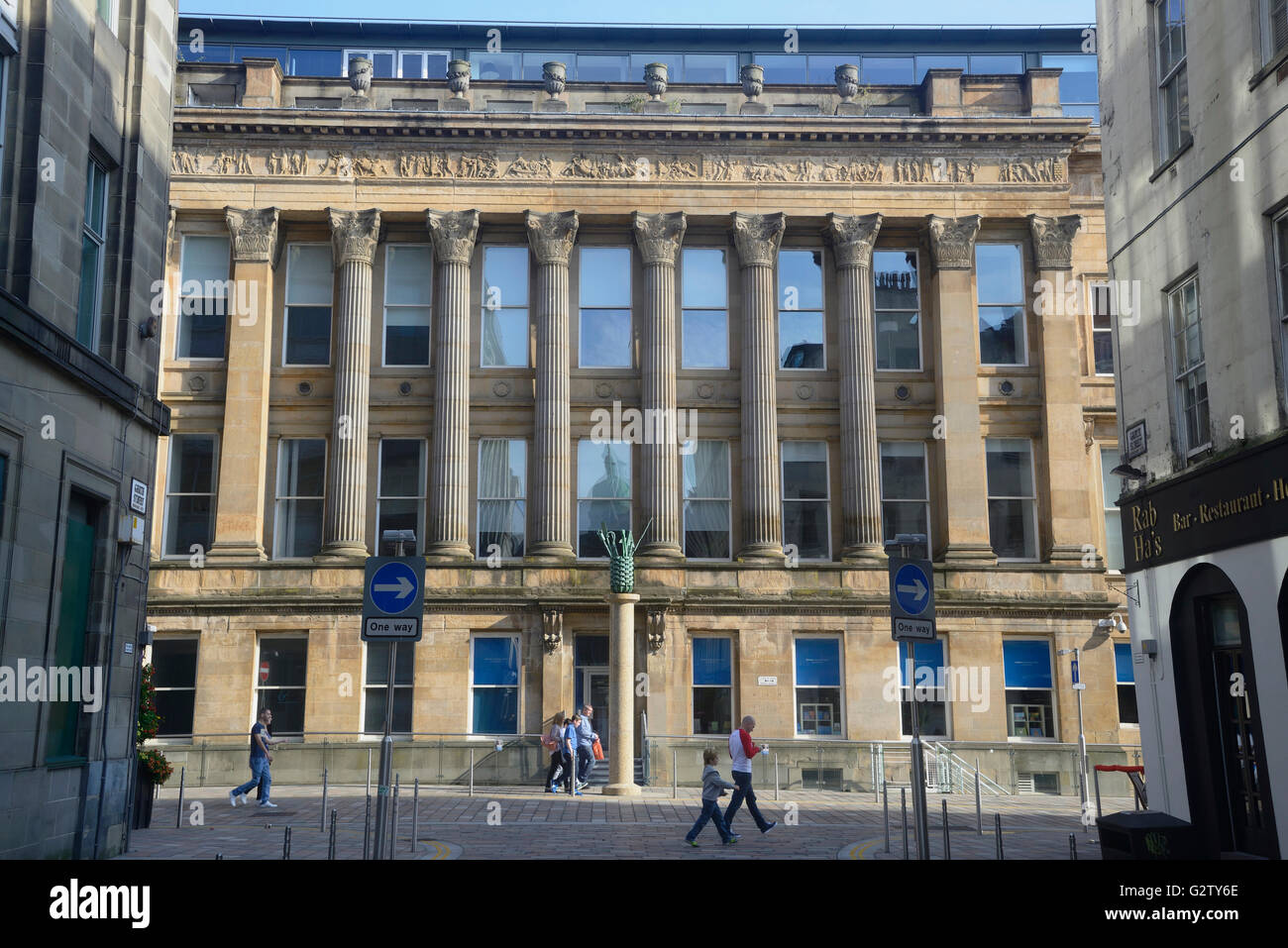Schottland, Glasgow, Merchant City, der alten Glasgow Sheriff Court heute die Heimat der Scottish Youth Theatre. Stockfoto