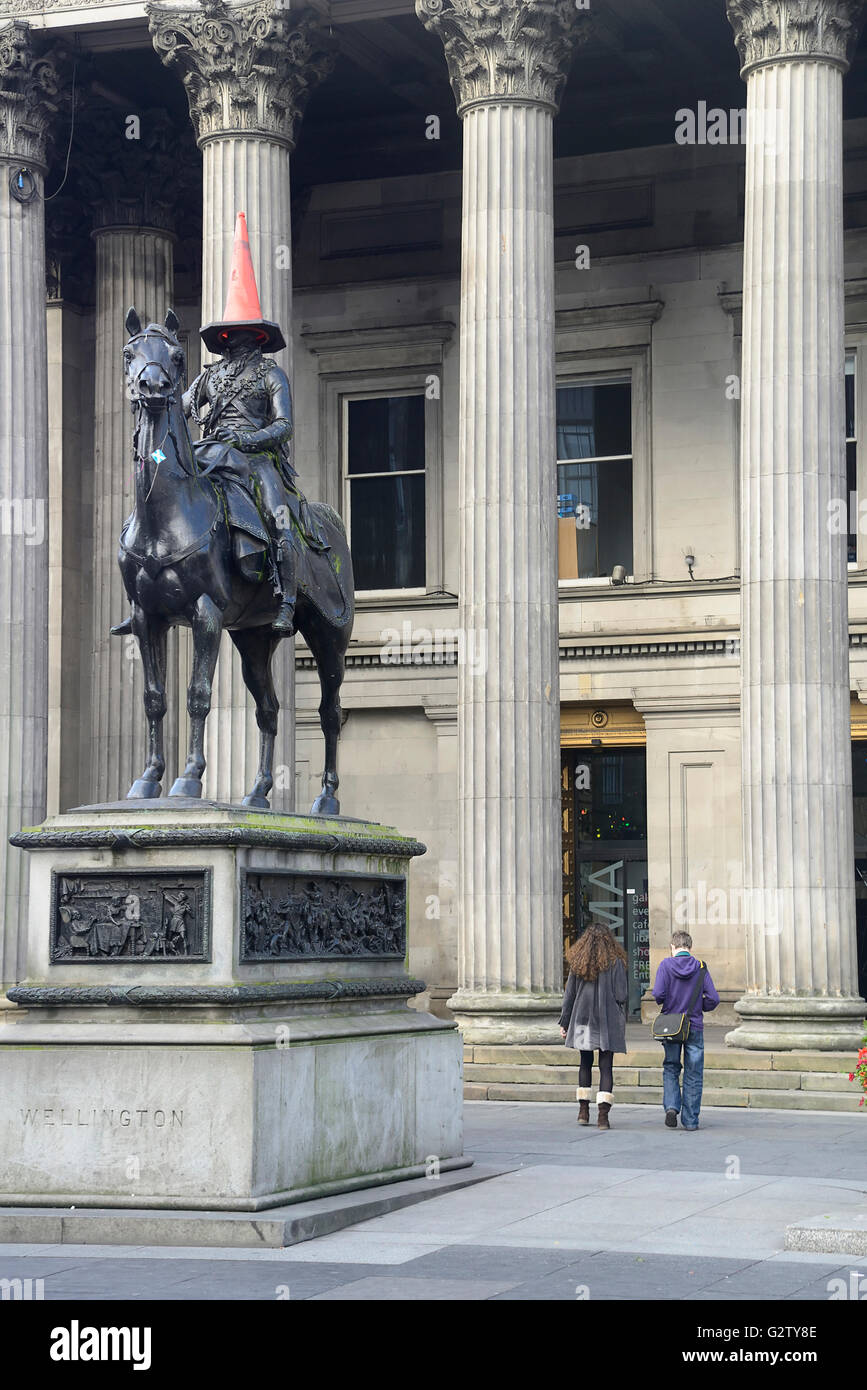 Schottland, Glasgow, Stadtzentrum, GOMA, Denkmal für Wellington von Carlo Marochetti 1840, 44. Stockfoto