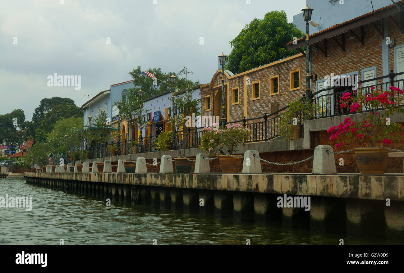 Melaka, Melacca Riverside in Malaysia. Stockfoto