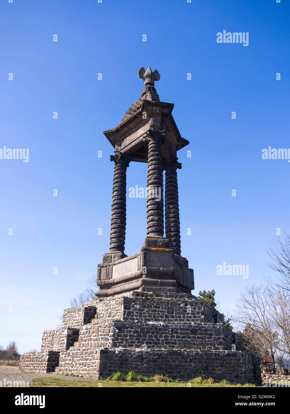 Denkmal zur Erinnerung an die Vercingétorix, Gergovie, Département Puy de Dôme, Auvergne, Frankreich Stockfoto