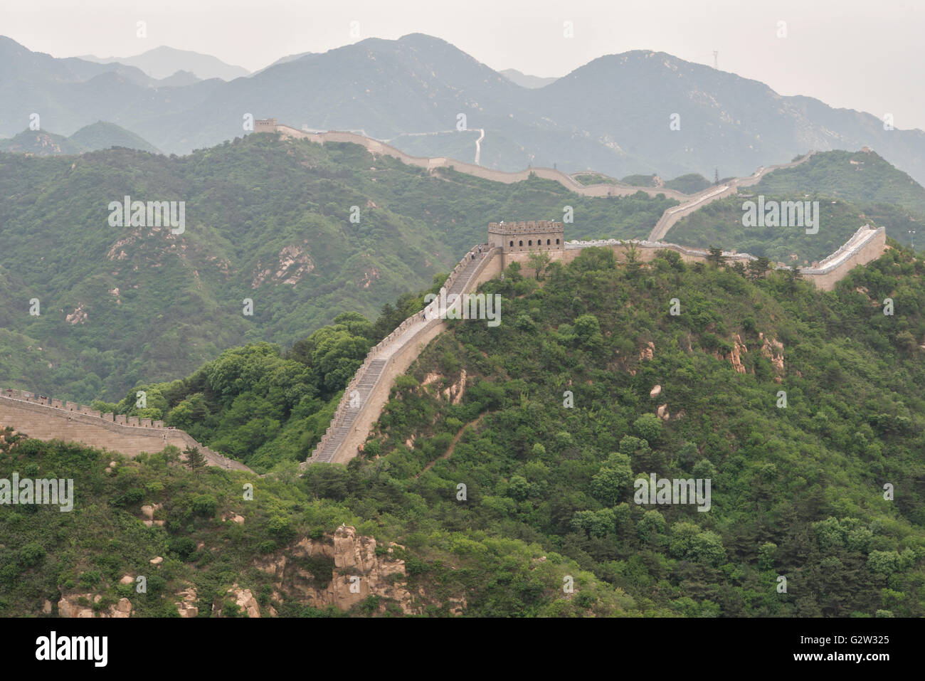 Chinesische Mauer bei Badaling, China Stockfoto