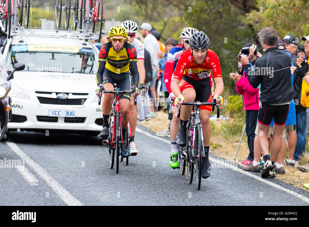 MELBOURNE, Australien - Februar 1: Die Inaugral Cadel Evans Great Ocean Road Race Stockfoto