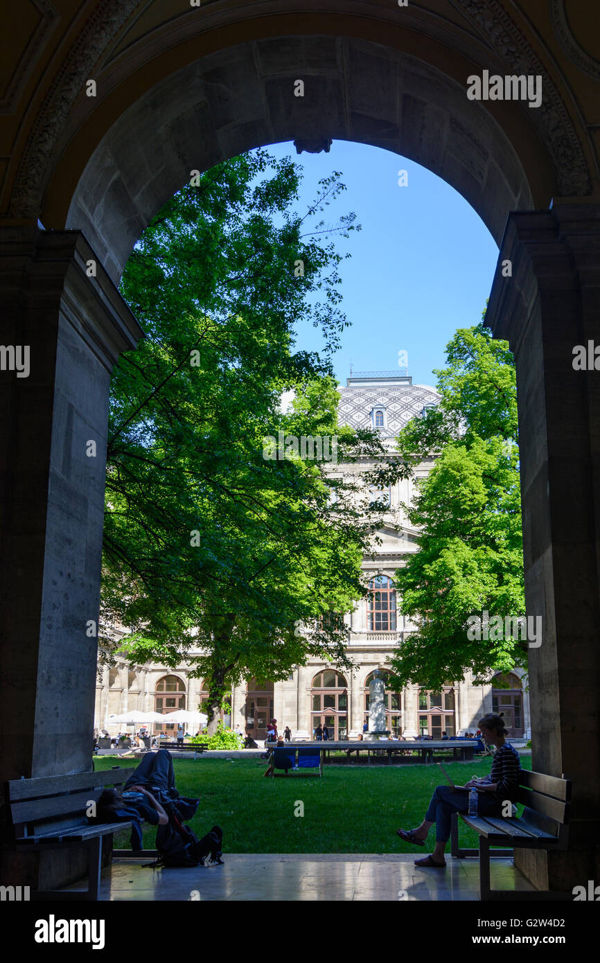 Innenhof der Universität, Österreich, Wien, Wien Stockfoto
