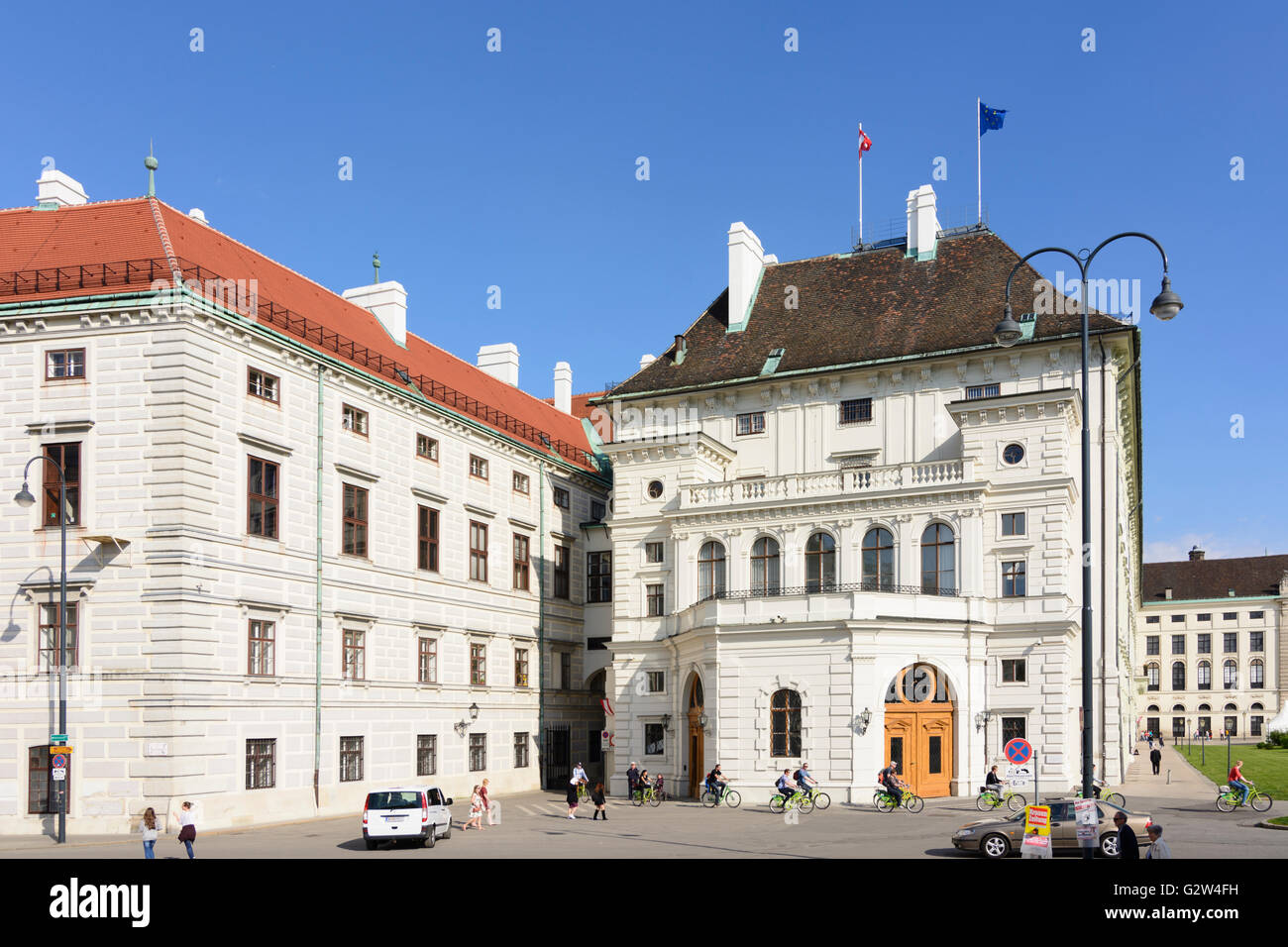 Ballhausplatz und Hofburg mit Sitz des Bundespräsidenten, Austria, Wien, Wien Stockfoto