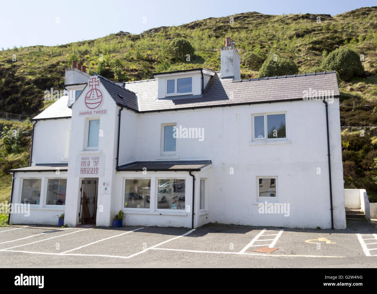 Der Harris Tweed Shop Insel Harris Western Isles äußeren Hebriden Schottland Vereinigtes Königreich. Stockfoto