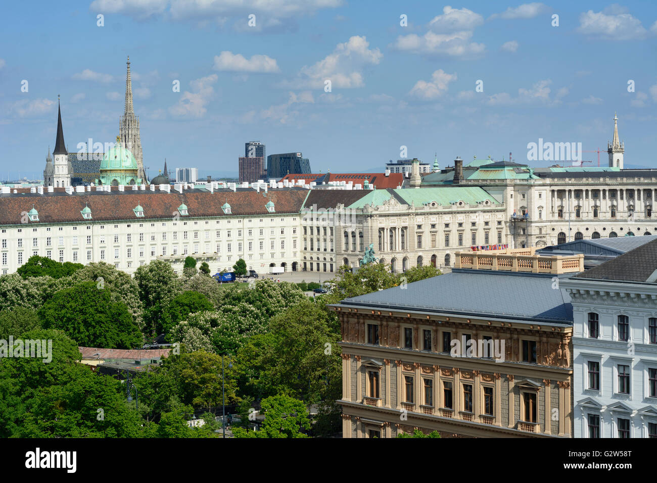 St.-Stephans Kathedrale und Hofburg, Österreich, Wien, Wien Stockfoto