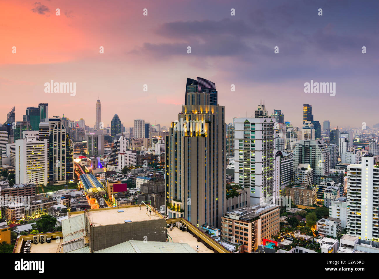 Skyline von Bangkok, Thailand. Stockfoto