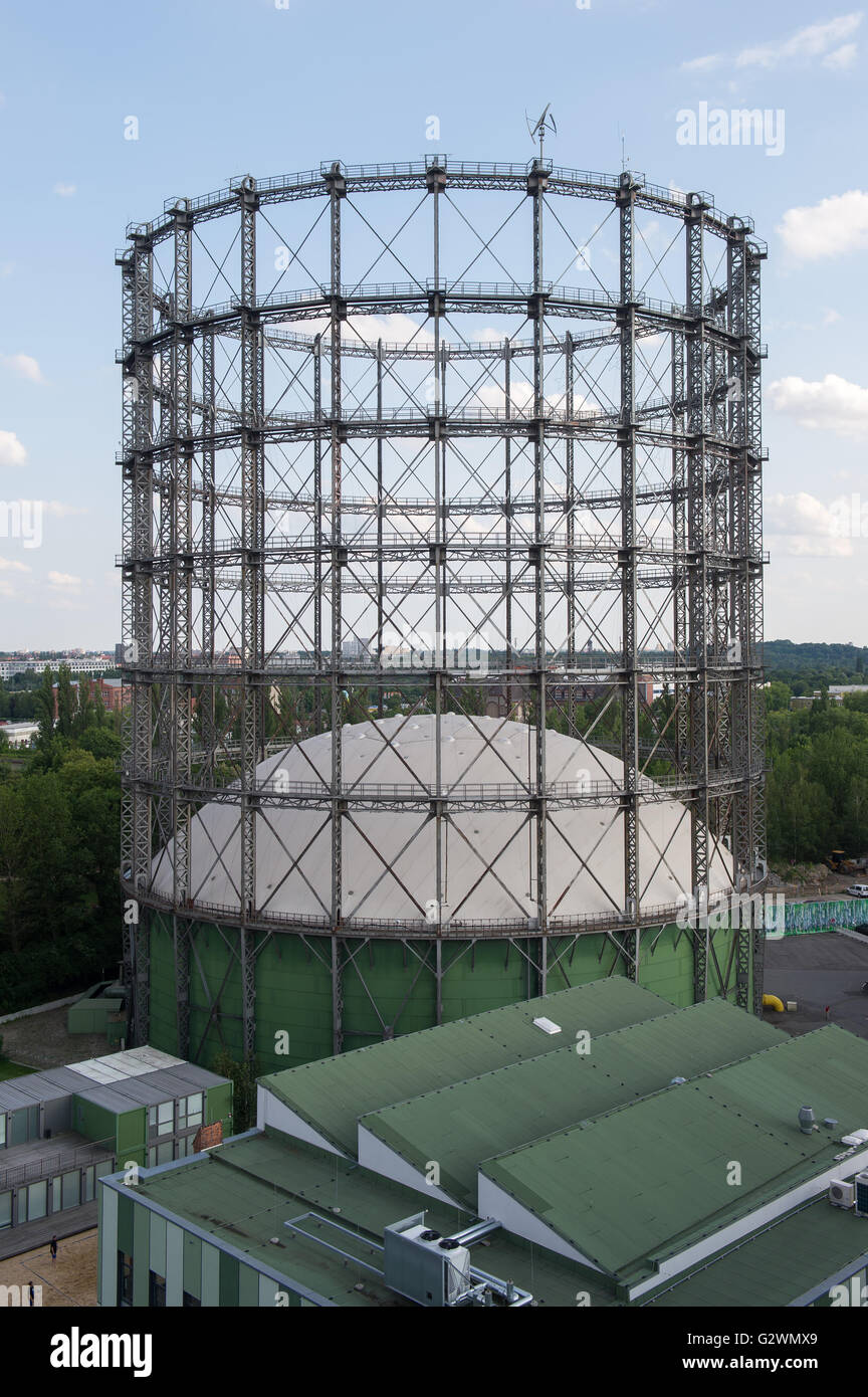 Berlin, Deutschland, Gasometer Schöneberg auf dem TU-Campus EUREF Stockfoto