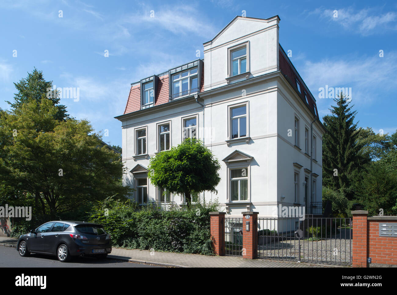 Dresden, Deutschland, Wohnanlage in Dresden-Blasewitz Stockfoto