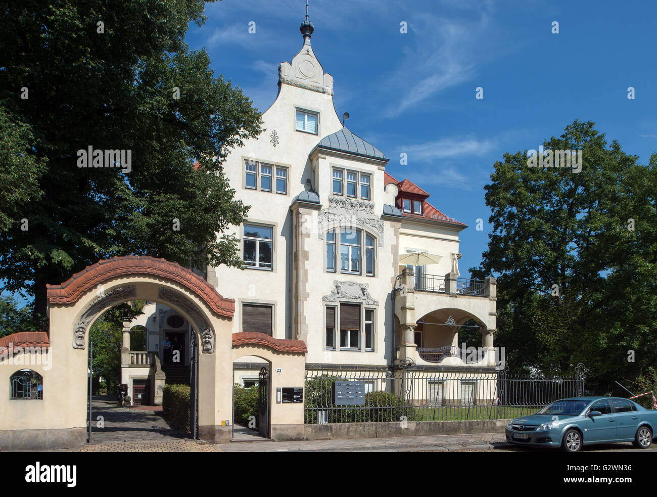 Dresden, Deutschland, Wohnanlage in Dresden-Blasewitz Stockfoto