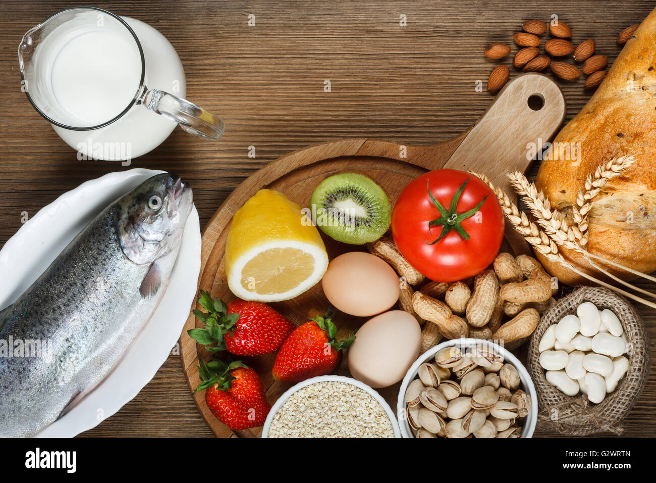 Allergie-Food-Konzept. Stockfoto