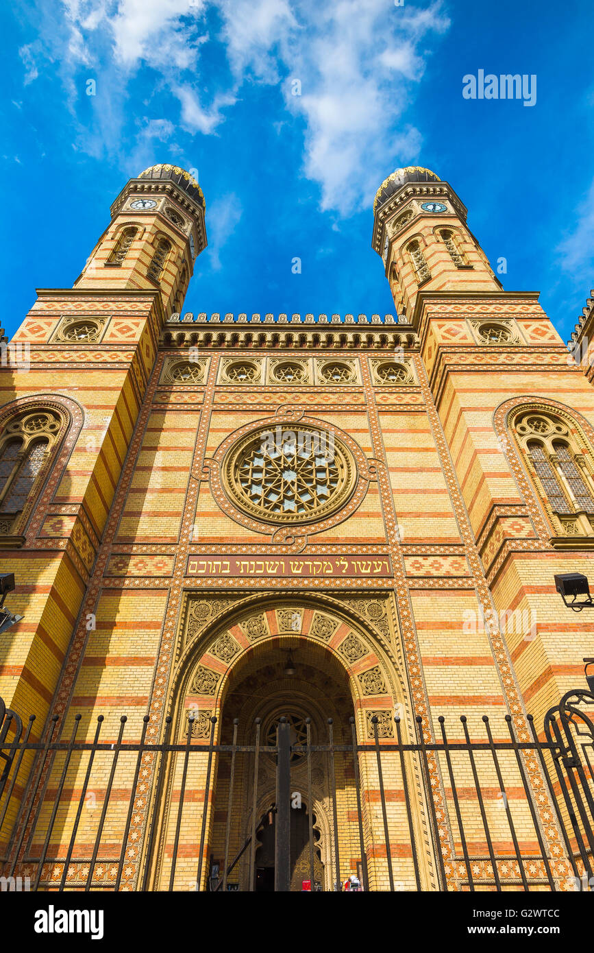 Dohany Utca Synagoge im alten jüdischen Viertel (im Stadtteil Erzsebetvaros) von Budapest, Ungarn. Stockfoto