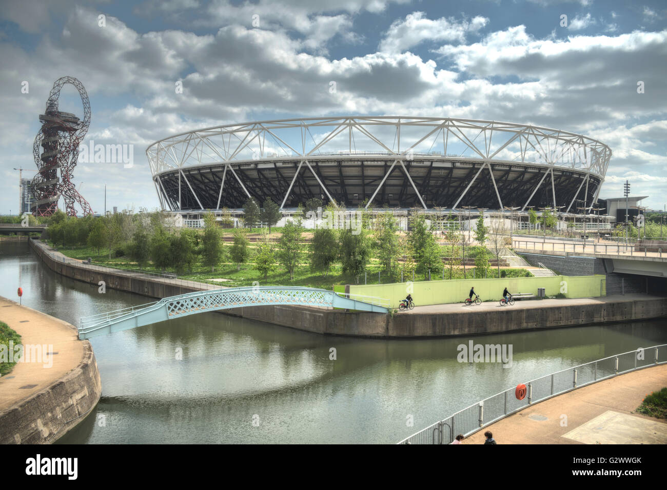 Olympiastadion, Stratford.  Olympic Park Stadion London Stockfoto