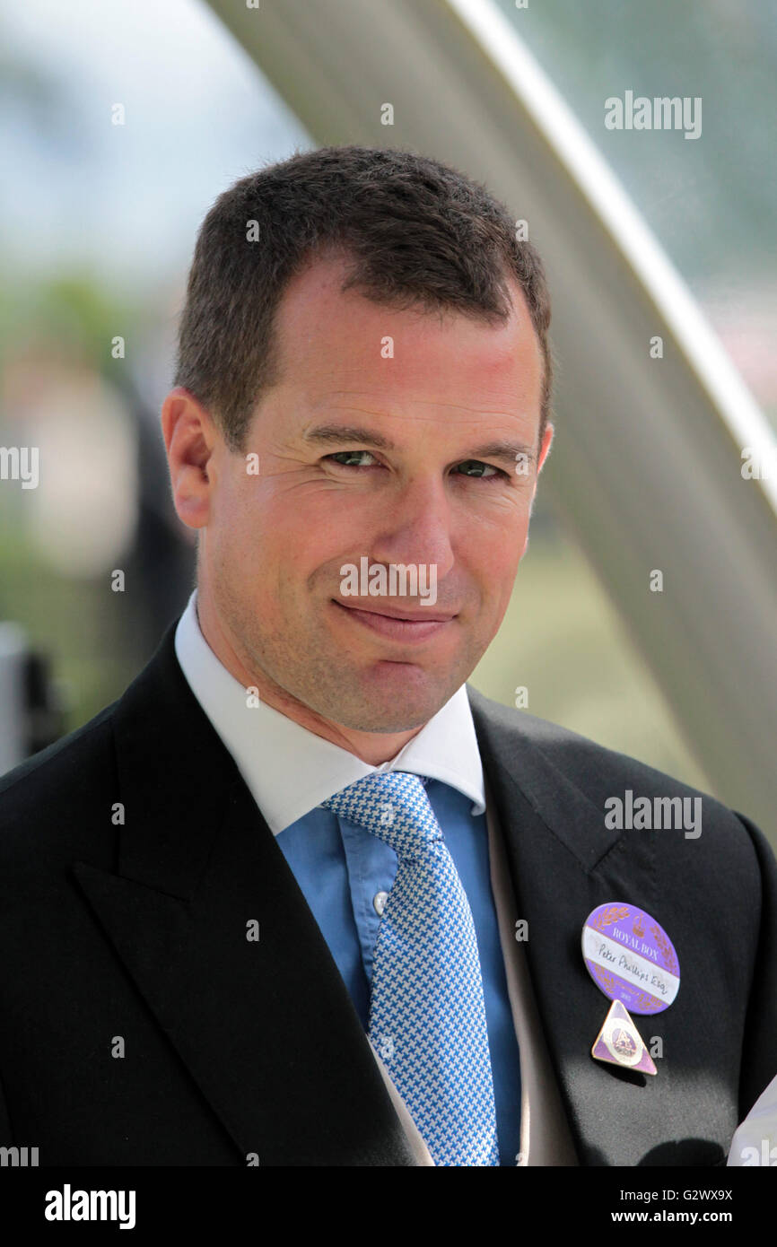 17.06.2015, Ascot, Berkshire, Grossbritannien - Peter Phillips, Sohn von Prinzessin Anne und Mark Phillips. 00S150617D738CAROEX. JPG - nicht für den Verkauf in G E R M A N Y, A U S T R I A S W I T Z E R L A N D [MODEL-RELEASE: Nein, PROPERTY-RELEASE: Nein, (C) Caro Fotoagentur / Sorge, http://www.caro-images.com, info@carofoto.pl - jegliche Nutzung dieses Bildes unterliegt GEMA!] Stockfoto