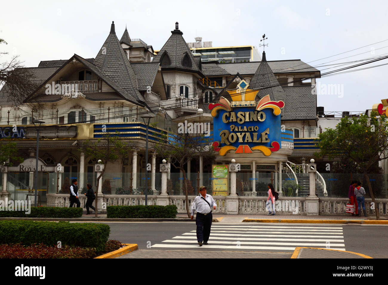 Kasino Palacio Royale Gebäude, Miraflores, Lima, Peru Stockfoto