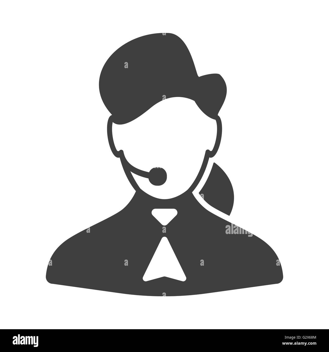 Call Center-Frau-Symbol-Vektor-illustration Stock Vektor