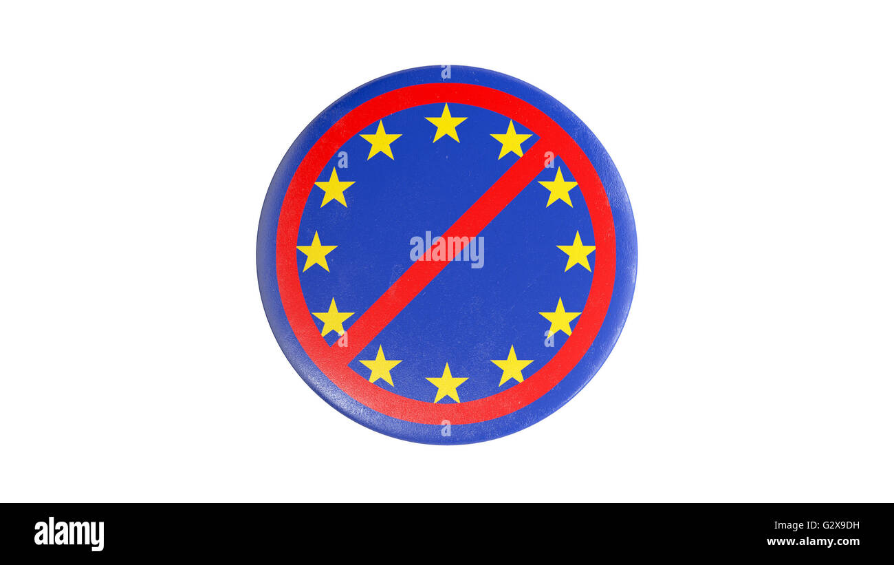 Einzelne Sterne EU Abzeichen 3D-Illustration durchgestrichen Stockfoto