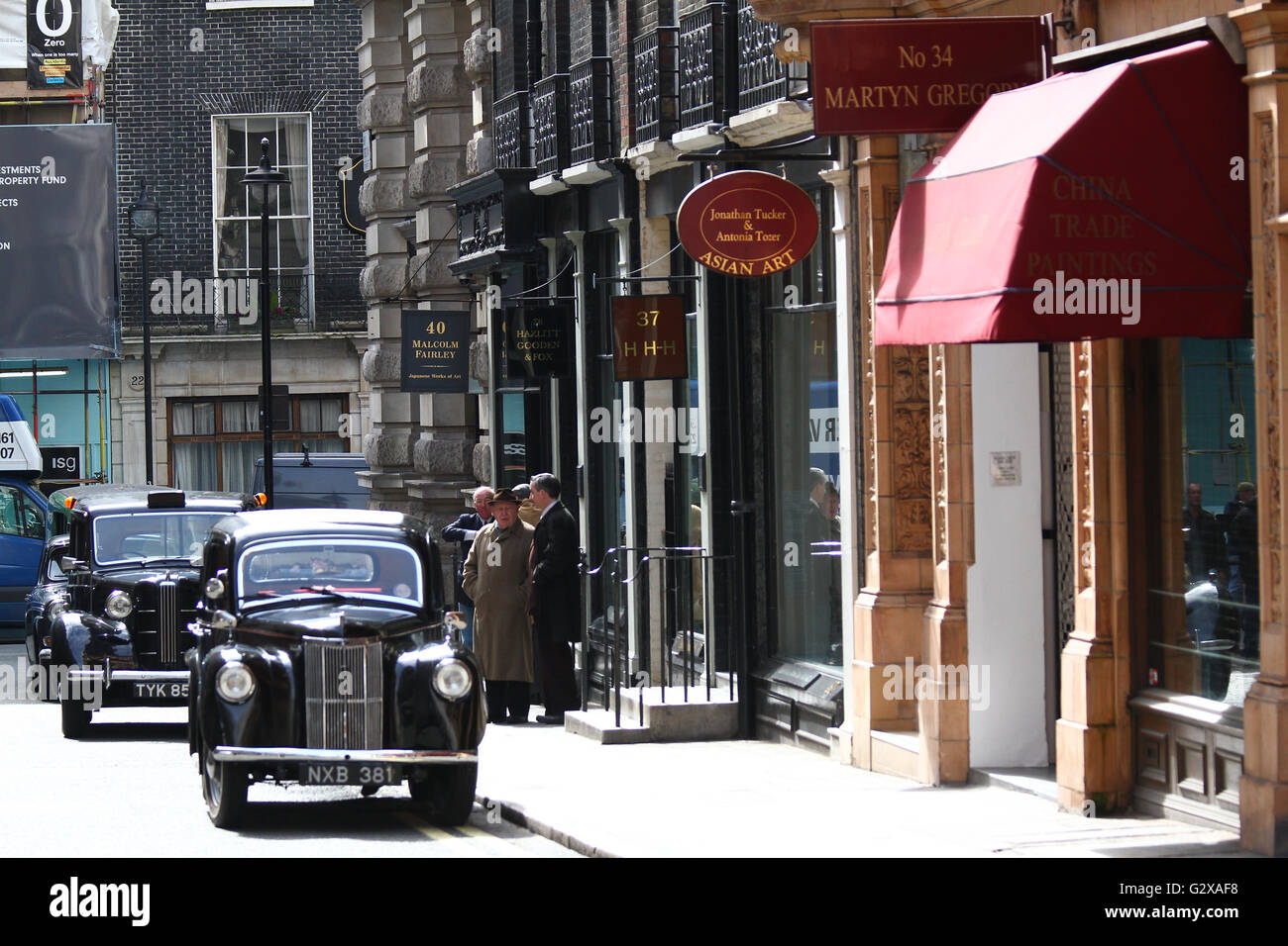 London, UK, 14. April 2013: Szenen für Marple: Endless Night tv Film Dreharbeiten vor Ort in London Stockfoto