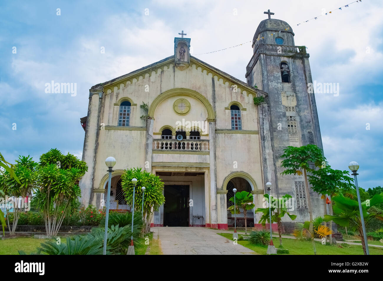 Römisch-katholisches Pfarramt Kirche des Heiligen Isidor Hilfsarbeiter, Bohol, Philippinen Stockfoto