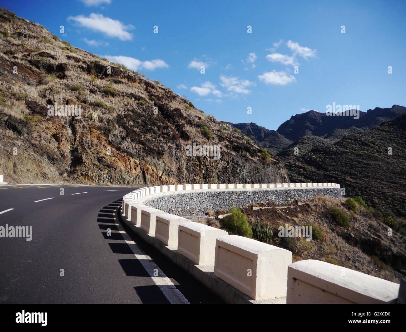 Straße bei Taganana, Teneriffa, Kanarische Inseln, Spanien, Europa Stockfoto