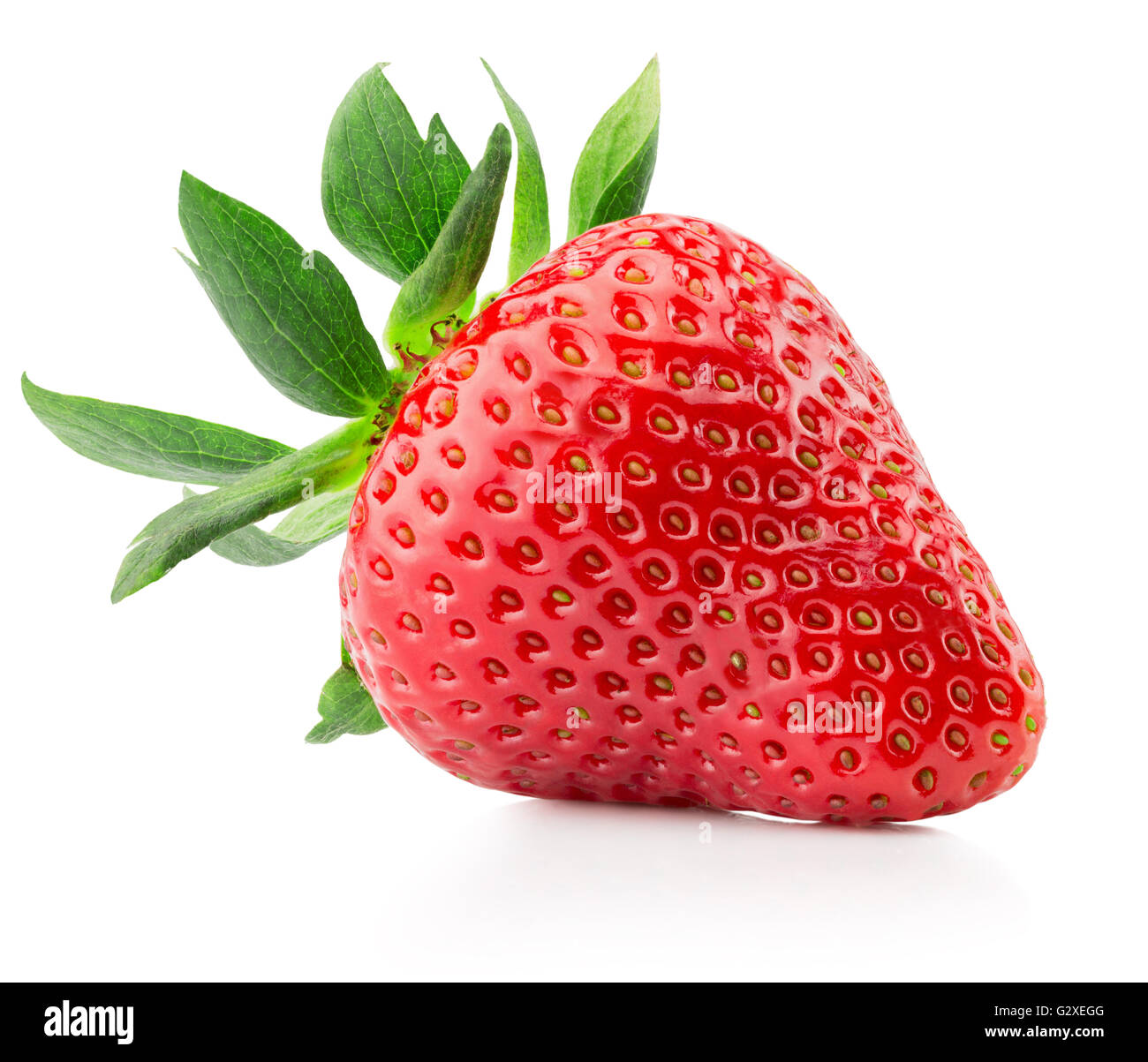 Erdbeere auf dem weißen Hintergrund isoliert. Stockfoto