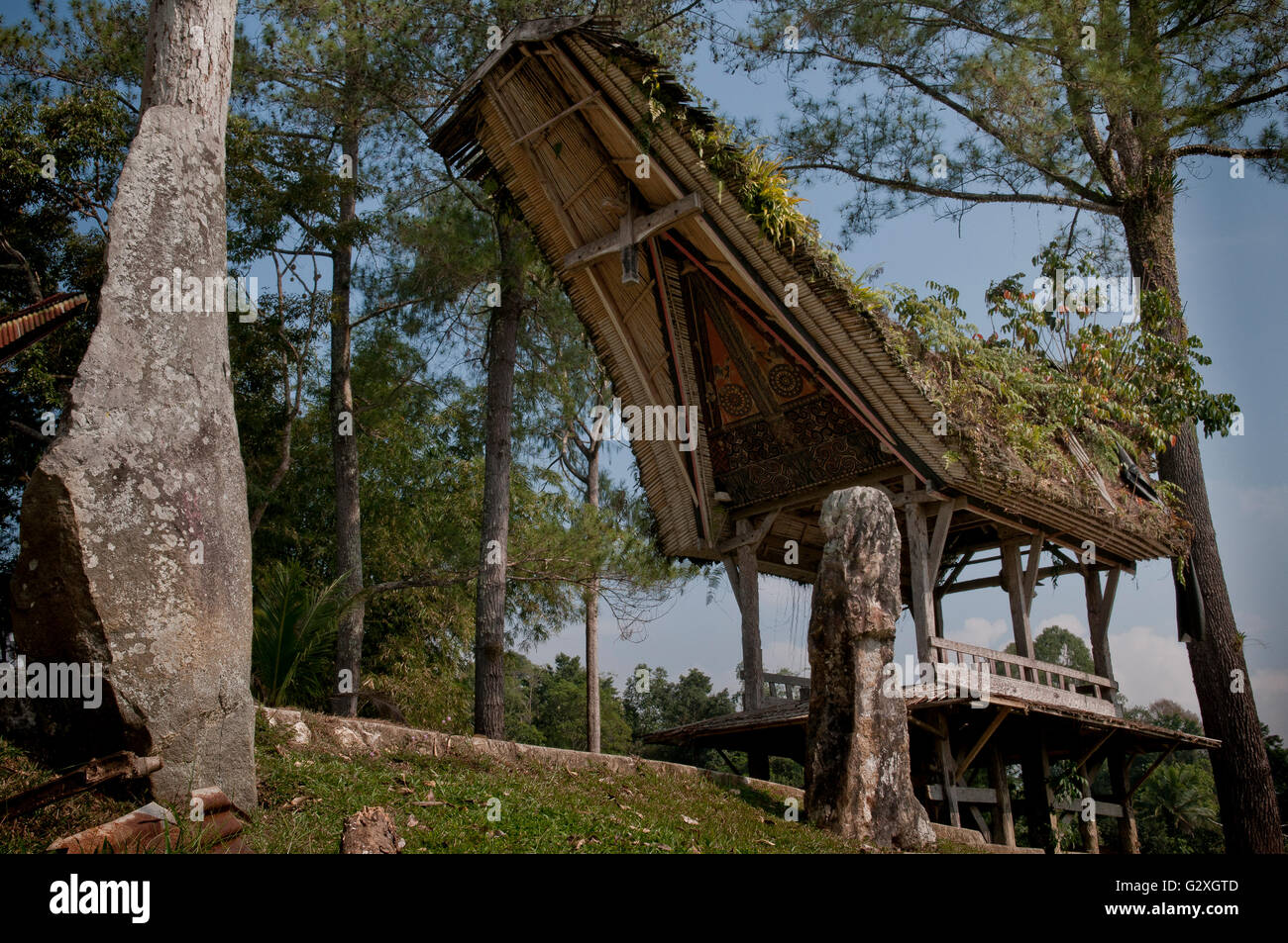 Sulawesi, Kete Kesu Dorf, traditionelles Haus Stockfoto