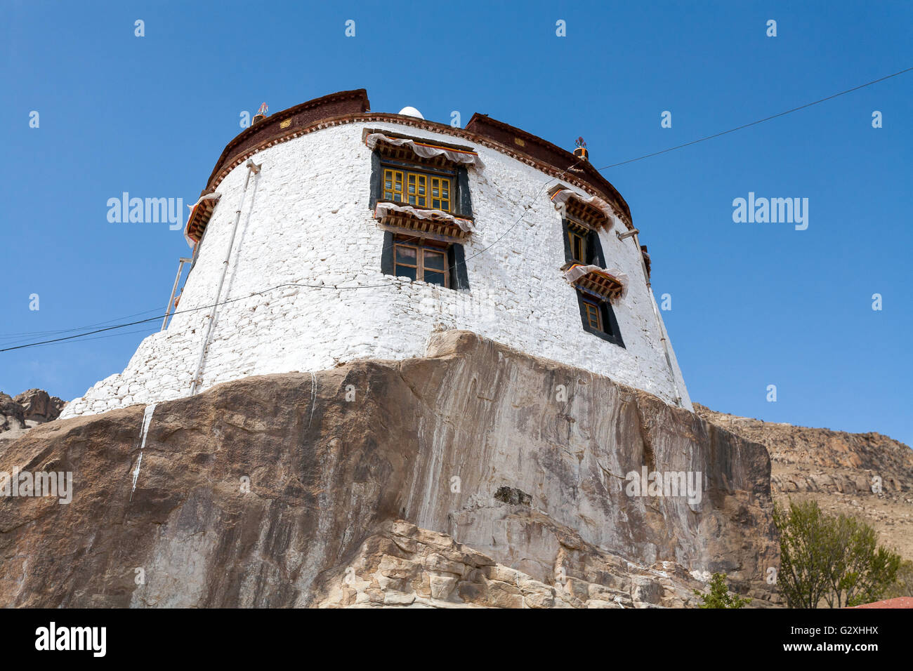 Pabongka Kloster, Pabongka Rinpoche, ein legendärer Lehrer, im XX Jahrhundert starben. Tibet. Stockfoto