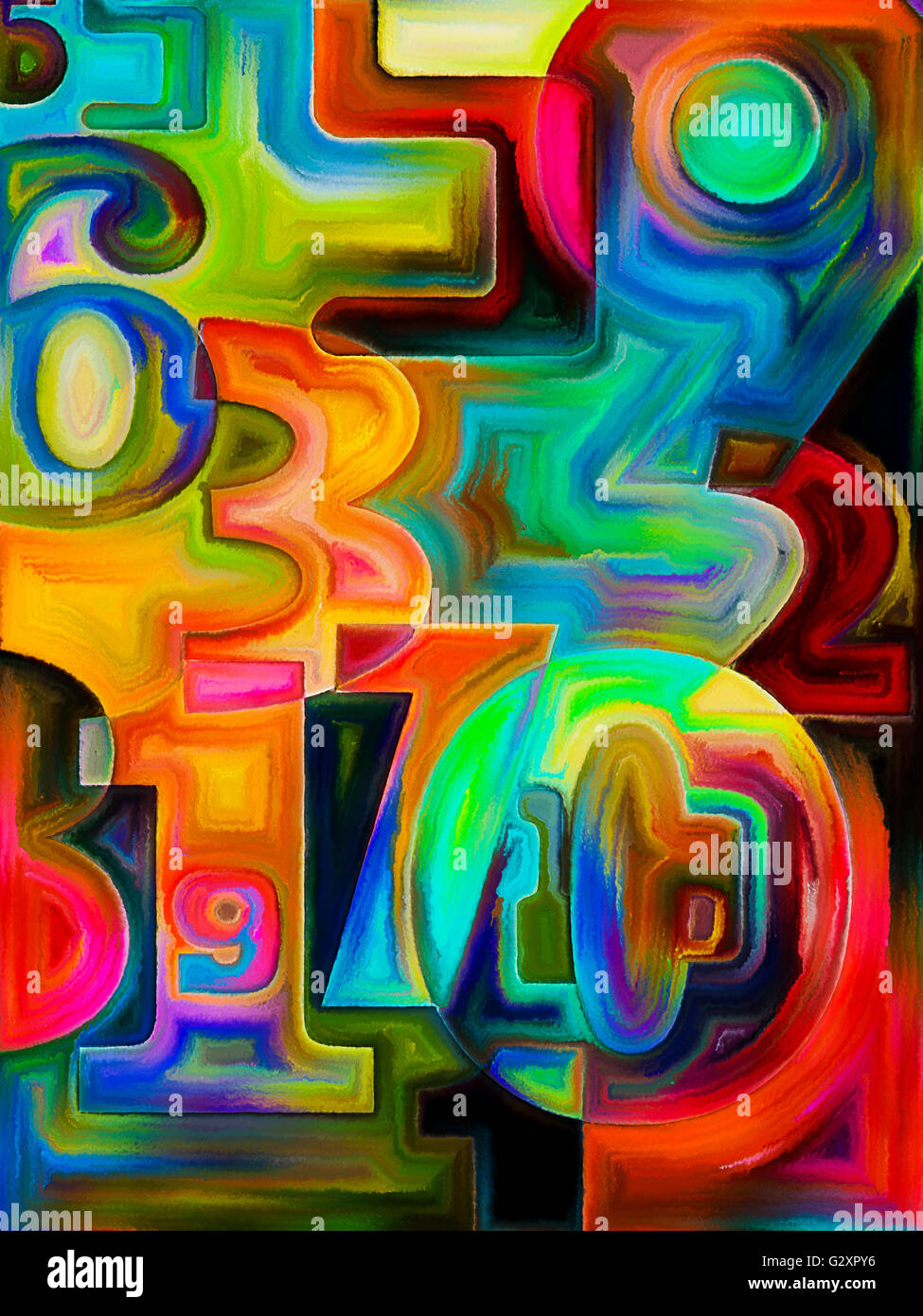 Dezimale Lack Serie. Hintergrund-Design von bemalten Dezimalziffern zum Thema Mathematik, Wissenschaft und Bildung Stockfoto Dezimale Lack Serie. Hintergrund-Design von bemalten Dezimalziffern zum Thema Mathematik, Wissenschaft und Bildung Stockfoto