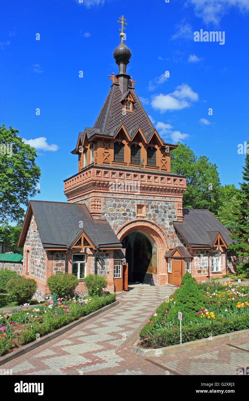 Estland, Kuremae, russische orthodoxe Puhtitsa Kloster Stockfoto