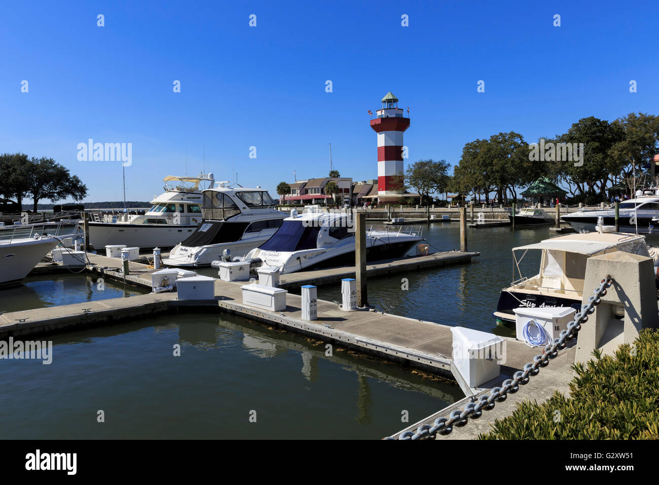 Hafenstadt, Hilton Head Island, South Carolina Stockfoto